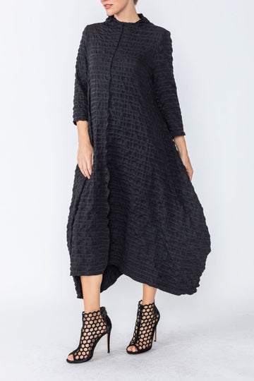 Black Bubble Check Dress